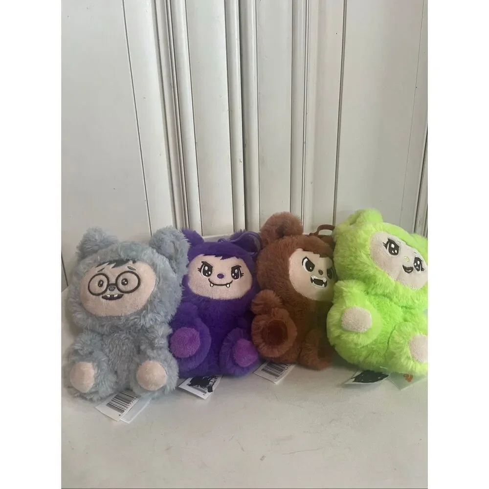 NWOT La Babies Monster Plush Clip-On Glitter Keychain Toys Bundle Deal Set of 4